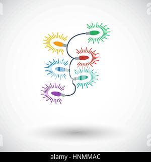 Garland. Single flat icon on white background. Vector illustration. Stock Vector