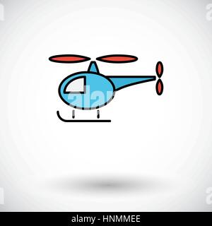 Helicopter icon. Flat vector related icon for web and mobile applications. It can be used as - logo, pictogram, icon, infographic element. Vector Illu Stock Vector