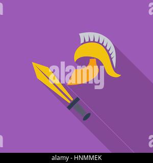 History icon. Flat vector related icon with long shadow for web and mobile applications. It can be used as - logo, pictogram, icon, infographic elemen Stock Vector