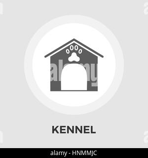 Kennel icon vector. Flat icon isolated on the white background. Editable EPS file. Vector illustration. Stock Vector