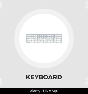 Keyboard icon vector. Flat icon isolated on the white background. Editable EPS file. Vector illustration. Stock Vector