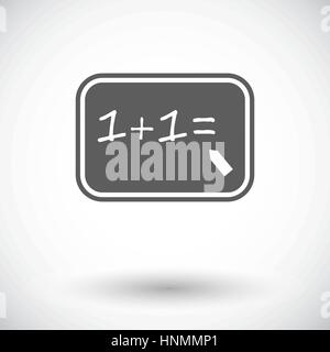 Mathematics. Single flat icon on white background. Vector illustration. Stock Vector
