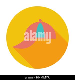 Peaked cap. Single flat color icon. Vector illustration. Stock Vector