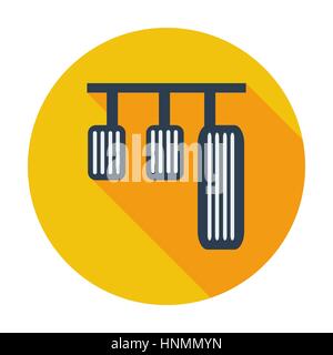 Pedal car. Single flat color icon. Vector illustration. Stock Vector