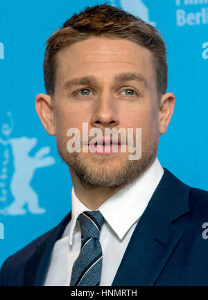 Berlin, Germany. 14th Feb, 2017. Actor Charlie Hunnam attends the photocall of the movie 'The Lost City of Z' during the 67th International Berlin Film Festival, at Hotel Grand Hyatt in Berlin, Germany, on 14 February 2017. Photo: Hubert Boesl/dpa/Alamy Live News Stock Photo