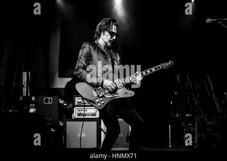 Milan, Italy. 14th Feb, 2017. American rock band Rival Sons perform live at Alcatraz during the tour for their last album “Hollow Bones” Credit: Mairo Cinquetti/Alamy Live News Stock Photo