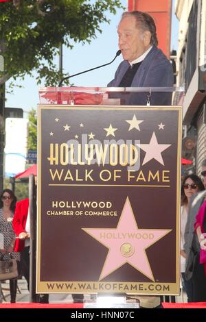 Hollywood, California, USA. 13th Feb, 2017. I15880CHW.George Segal Honored With Star On The Hollywood Walk Of Fame .6433 Hollywood Blvd in Front Of Historic Pacific Theatre, Hollywood, CA.02/14/2017.GEORGE SEGAL . © Clinton H.Wallace/Photomundo International/ Photos Inc Credit: Clinton Wallace/Globe Photos/ZUMA Wire/Alamy Live News Stock Photo