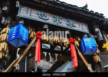 Guizhou Qiandongnan Leishan Xijiang Miao Village,China Stock Photo