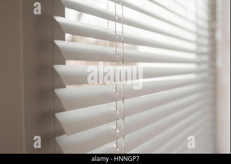 white metal blinds in the office Stock Photo