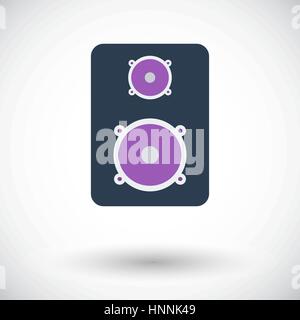 Speaker. Single flat icon on white background. Vector illustration. Stock Vector