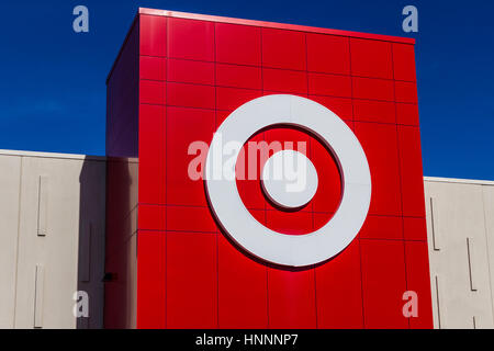 Indianapolis - Circa February 2017: Target Retail Store. Target Sells Home Goods, Clothing and Electronics IX Stock Photo