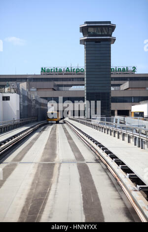 NARITA, JAPAN - CIRCA APR, 2013: The Narita Airport Terminal 2 Shuttle System. It was discontinued in September, 2013. Narita International Airport is Stock Photo