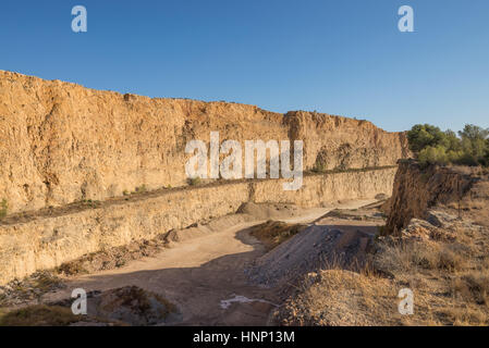 Sandstone quarry from which sand and gravel is extracted Stock Photo