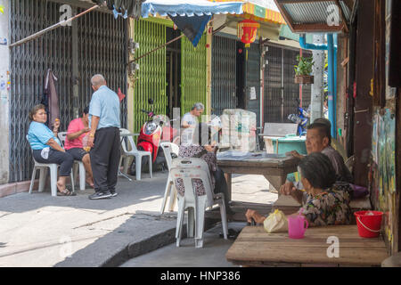 Life in a Chinatown street, Bangkok, Thailand Stock Photo