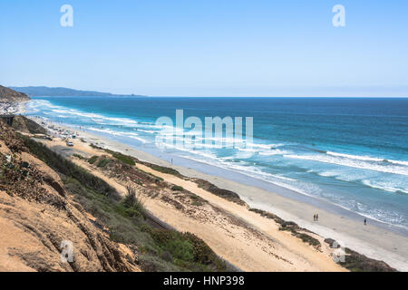 Sand beaches along Del Mar coast, California Stock Photo