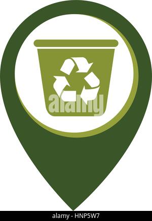Map Pointer Bin Icon Stock Vector Image & Art - Alamy