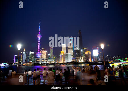The night view of Shanghai City Stock Photo