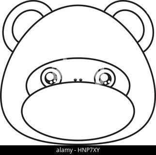 Monkey Drawing Face Stock Vector