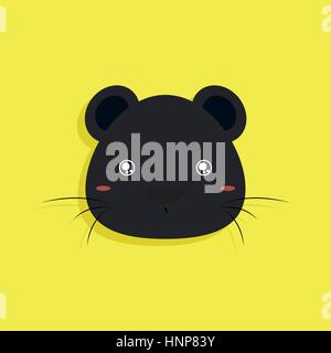 Cartoon Panther face Stock Vector