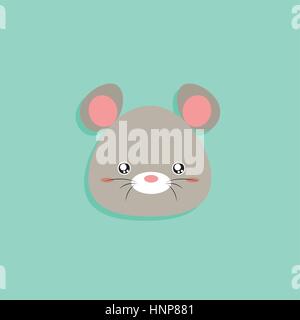 Cartoon mouse face Stock Vector
