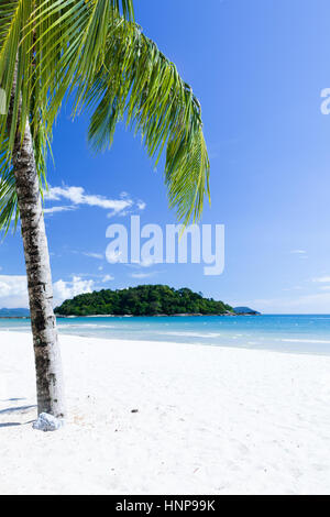 Private beach of the luxury hotel on Langkawi Island, Malaysia Stock Photo