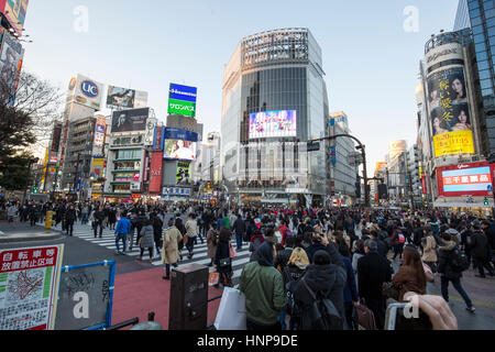 Tokyo , Japan. Shibuya Crossing in the daytime Stock Photo