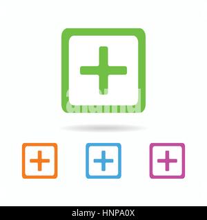 icon add. isolated on white background Stock Vector