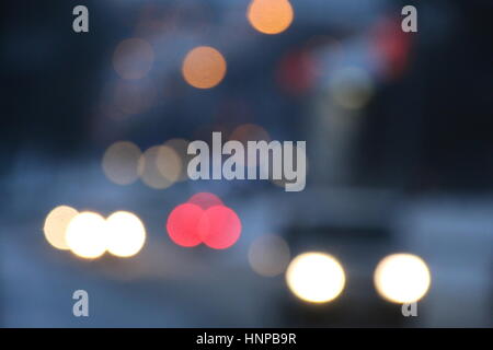 Multicolored defocused bokeh blurry lights Stock Photo