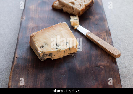 Fourme d'Ambert French cheese Stock Photo
