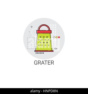 Grater Cooking Utensils Kitchen Equipment Appliances Icon Stock Vector