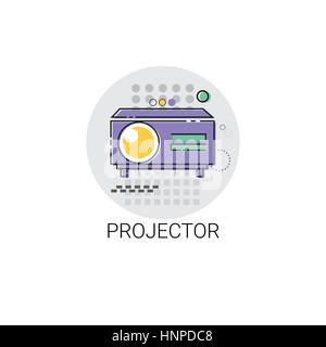 Movie Projector Film Cinema Icon Stock Vector