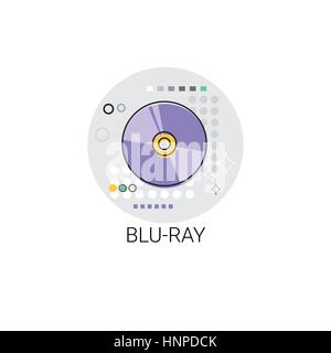Blu-ray Compact Disk Storage Icon Stock Vector