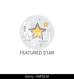 Featured Star Favorite Best Mark Icon Stock Vector