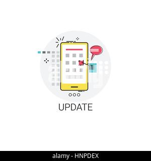 Update New Apps Cell Smart Phone Icon Stock Vector