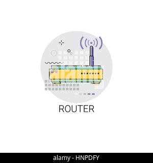 Wifi Router Internet Connection Icon Vector Illustration Stock Vector