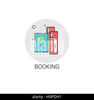 Booking Ticket Online Reservation Icon Stock Vector