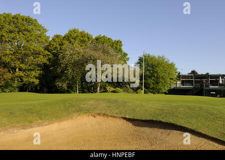 View from The Clubhouse over 18th Green and hedge to the Golf Course