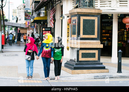 Pedestrians, Jalan Penang, Georgetown, Penang, Malaysia Stock Photo