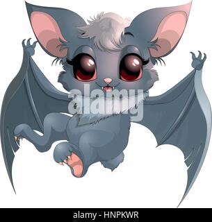 Beautiful little bat Stock Vector