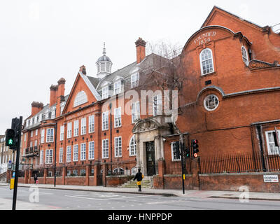 The Working Men's College (WMC) Camden Town, founded in 1854 by Christian Socialists and Europe's oldest extant adult education centre Stock Photo