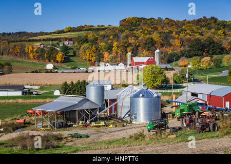 A farm in Coshocton County, Ohio, USA. Stock Photo