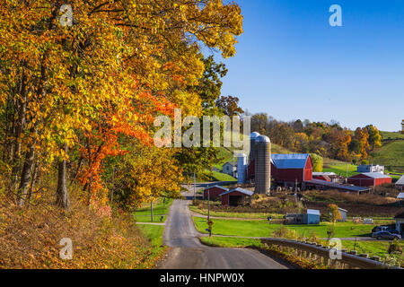 A farm in Coshocton County, Ohio, USA. Stock Photo