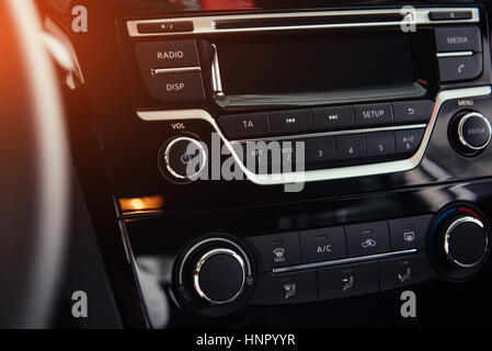 Car audio system front panel Stock Photo