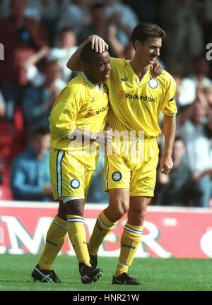 IAN RUSH & ROD WALLACE LEEDS UNITED FC 14 August 1996 Stock Photo