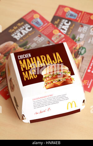 McDonald's Chicken Maharaja Mac Stock Photo