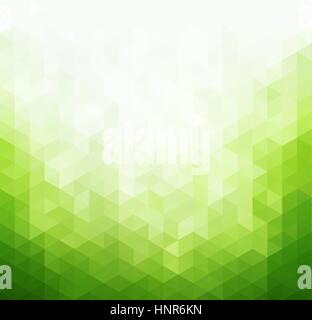 Abstract green light template background. Triangles mosaic Stock Vector
