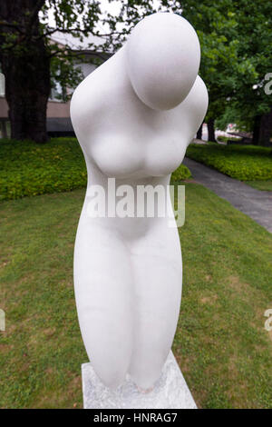 Abstract Female Figure outside WIPO building in Geneva, Switzerland, Stock Photo