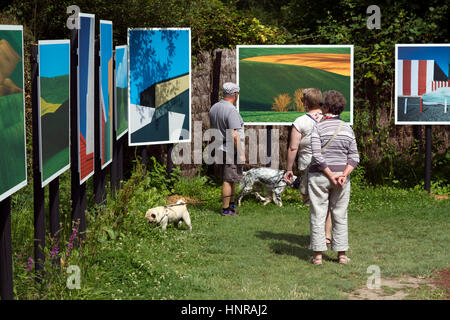 Festival Photo 2015 La Gacilly  Photography exhibition at la Gacilly in the Morbihan (56)France ,guest country: Italy ,Theme:Feeding the planet Stock Photo