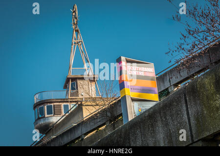 Th SouthBank Centre and A Room for London overlooking the River Thames, Waterloo, Southwark, London, England, UK Stock Photo