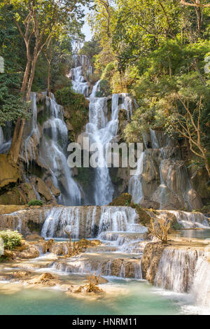 Kuang Si Waterfalls, Luang Phrabang, Laos. Stock Photo